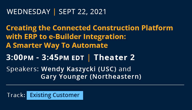 Creating the Connected Construction Platform with ERP to e-Builder Integration: A Smarter Way To Automate
